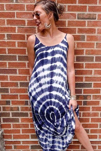 Tie Dye Maxi Dress 4th Of July Outfit #maxidress