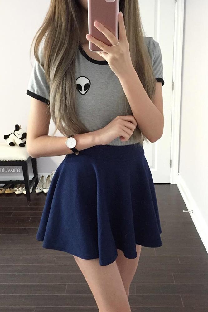 Back to School Outfit Ideas with Skirts picture 4
