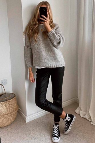 Cozy but Fashionable School Outfits With Sweaters