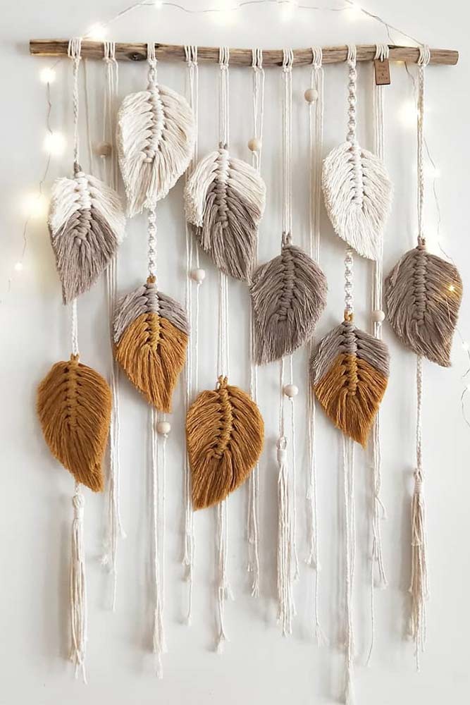 Macrame Leaves Wall Decorations #macrame #diydecorations