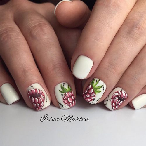 Raspberry Nail Design