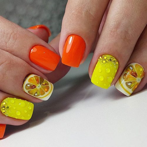 Lemon Nail Art