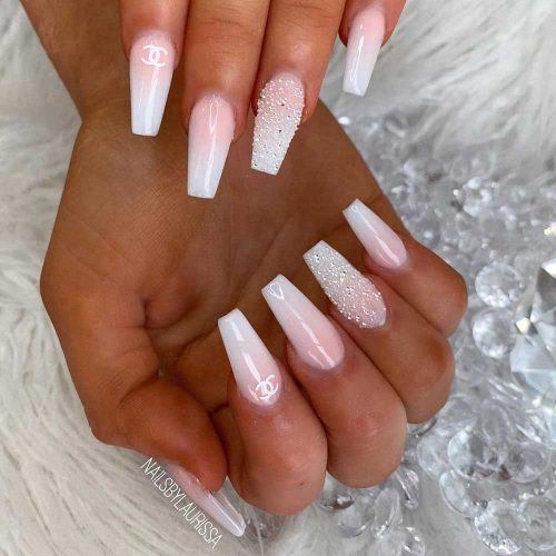 Press Nails Long Coffin Nails Nude False Nails White - Temu Germany