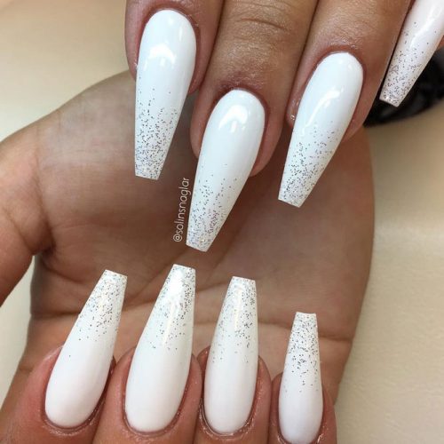 The Most Stylish Ideas For White Coffin Nails Design