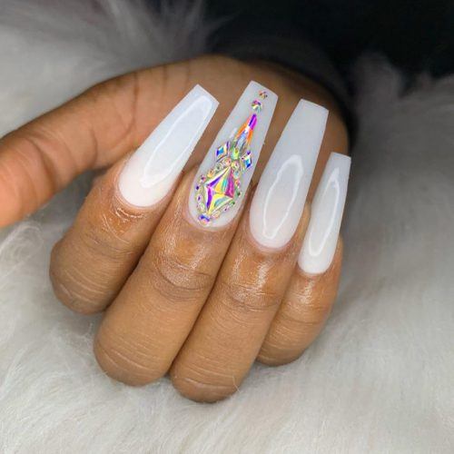 12 White Nails Designs - Love and Marriage beauty