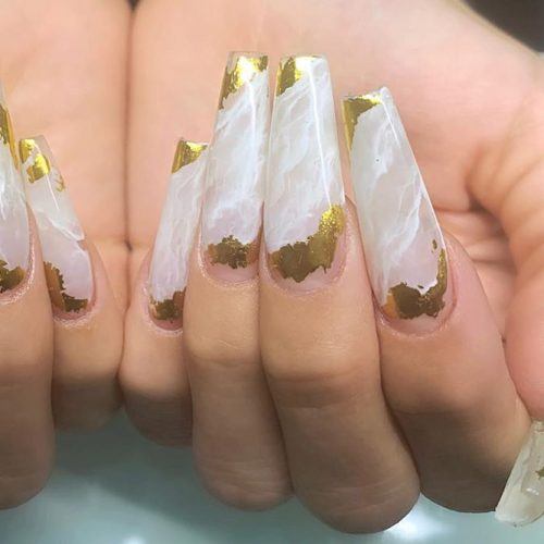 The Most Stylish Ideas For White Coffin Nails Design