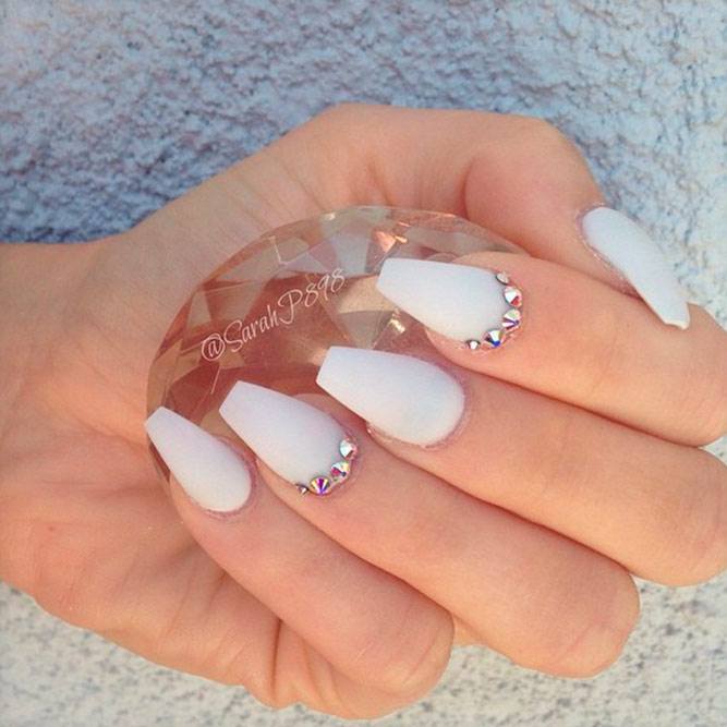 Short Matte White Coffin Nails Nail And Manicure Trends