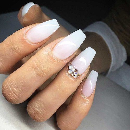 The Most Stylish Ideas For White Coffin Nails Design