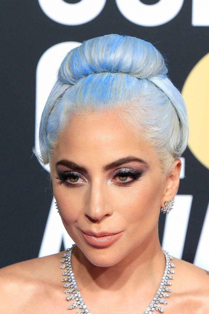 Lady Gaga with Blue Hair