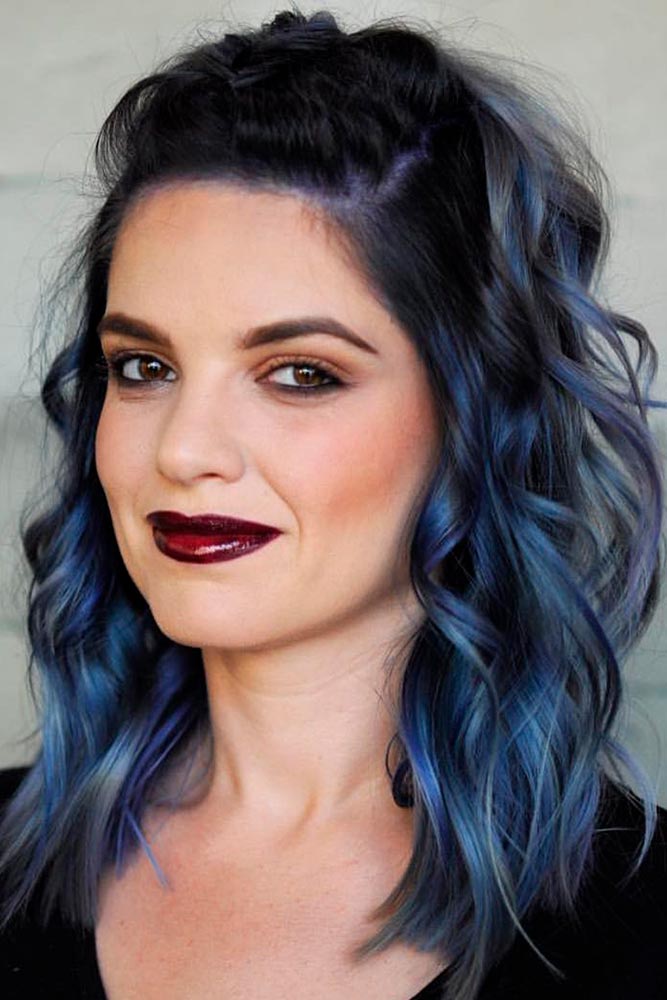 Cobalt Blue Balayage