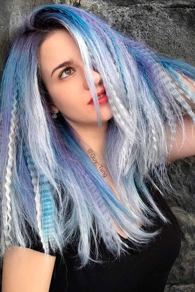 girls with blue hair