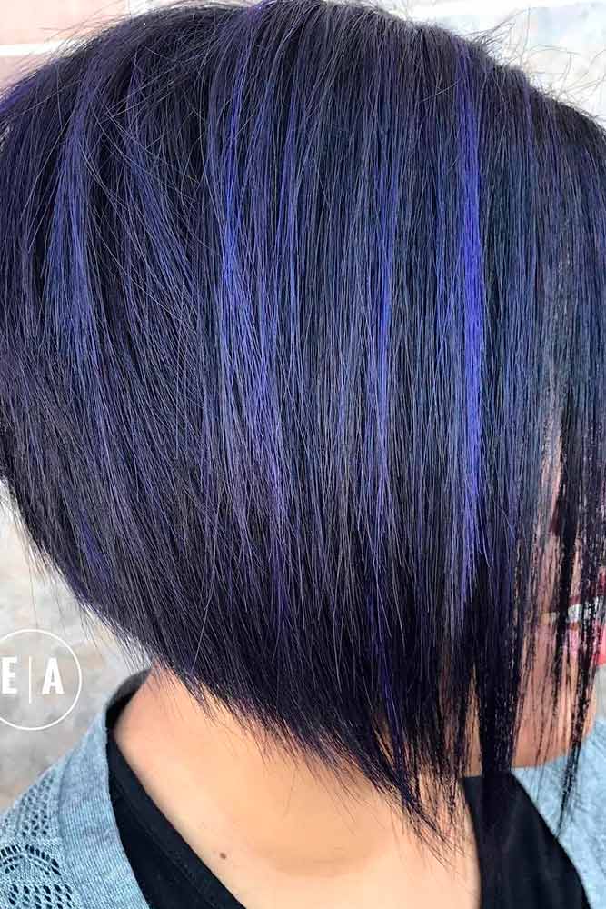 short dark blue hair