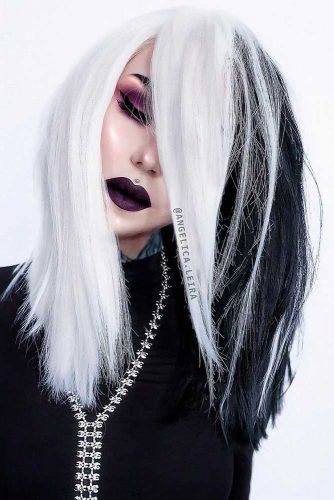 black and white hair color styles