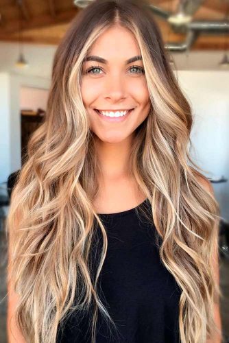 Hair Color Ideas Two Tone Face Framing Highlights 334x500 