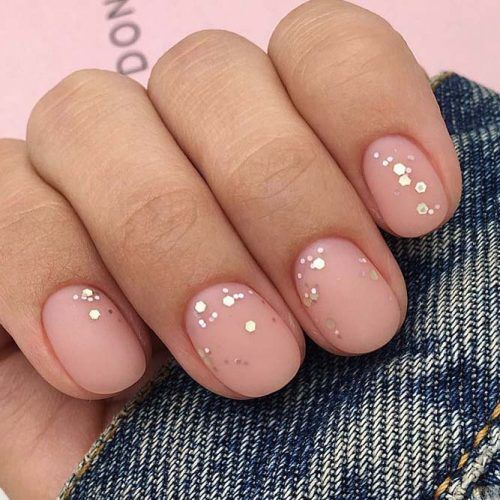 Short Matte Nails With Silver Accent #shortnails #mattenails