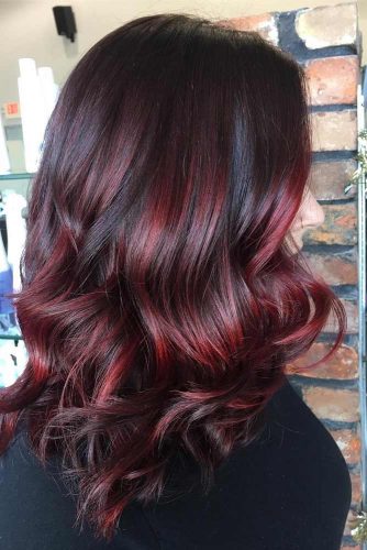 Dark Hair With Red Accents