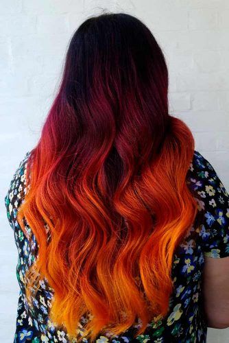 Sunset Red #ombrehair