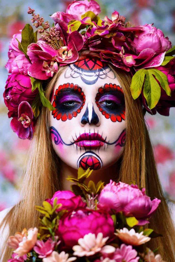 Classy Skull Makeup Idea
