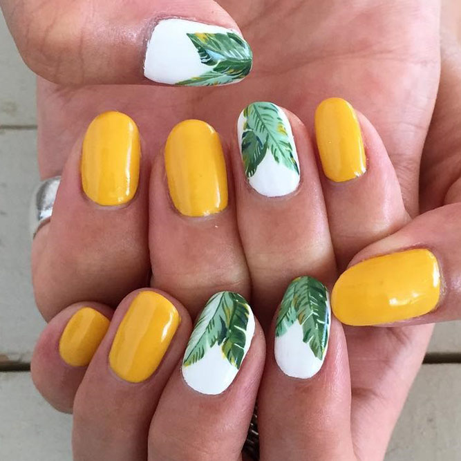 Summer Nail Designs with Palm Leaves picture 2