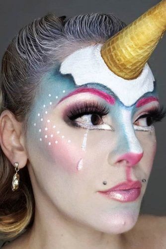 Ice Cream Unicorn Face Art #icecream