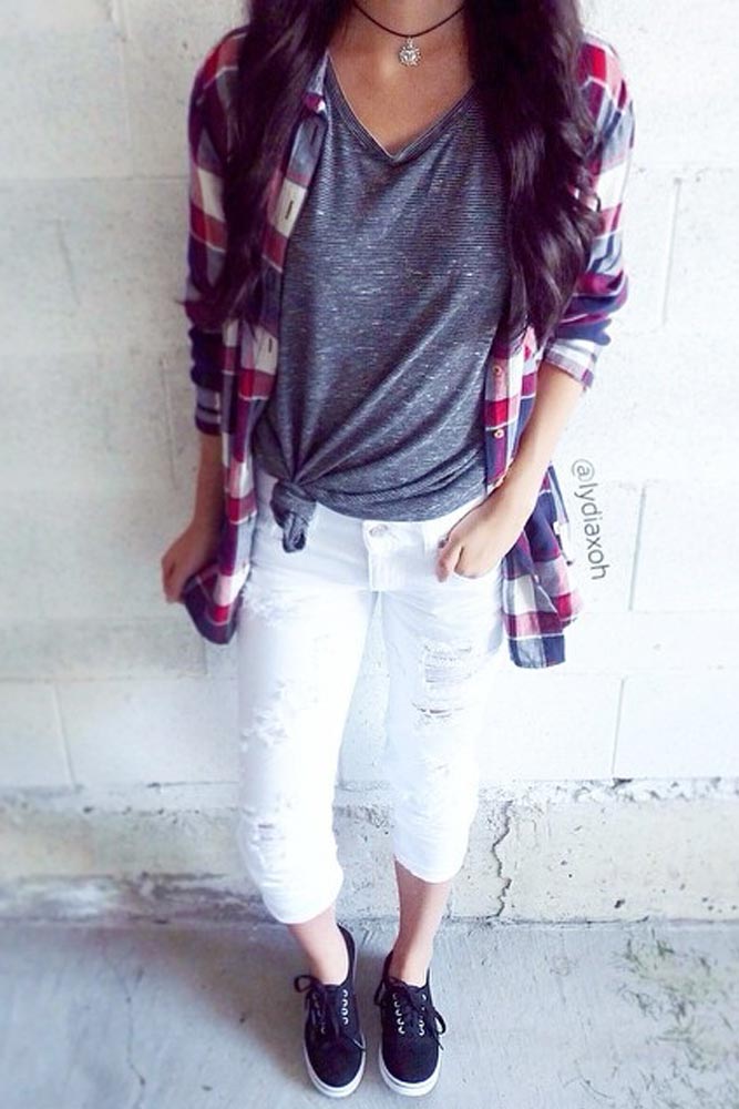 Newest Flannel Fall Outfits picture 6