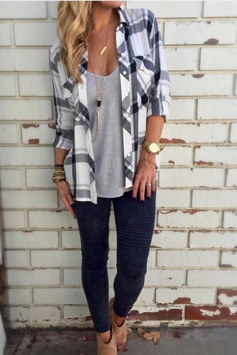 Newest Flannel Fall Outfits picture 5