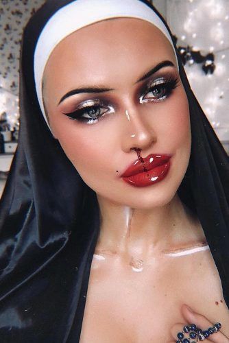 Nun Halloween Makeup #nun