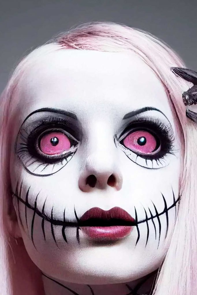 Trendy Skeleton Makeup