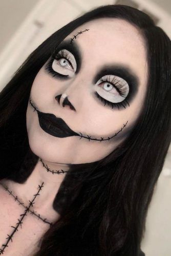 Blacvk Skull Makeup Idea #blackskull