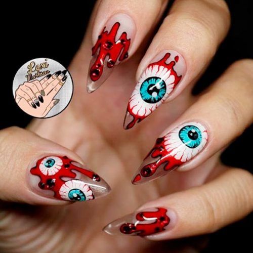 Fear Has Many Eyes #creepynails #scarynails