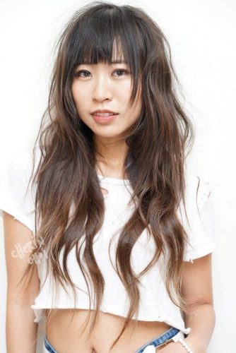 A Lot of Layers for Long Hairstyle with Bangs