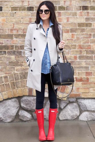 27 Stylish Outfits With Rain Boots That Really Make A Splash