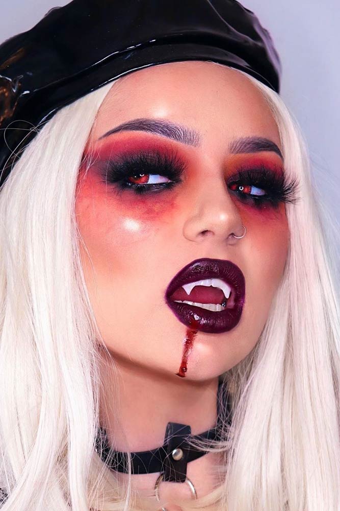 Scary Vampire Makeup #bloodymakeup #vampire