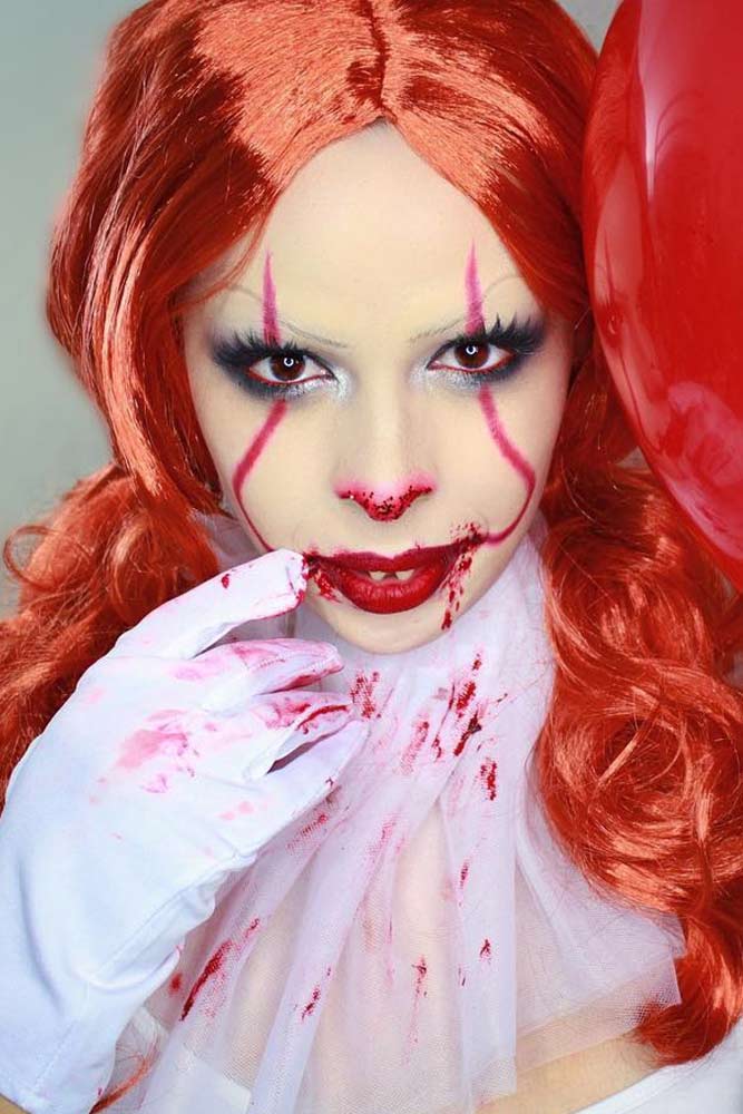 Bloody Clown Makeup Art #clown #creepyclown