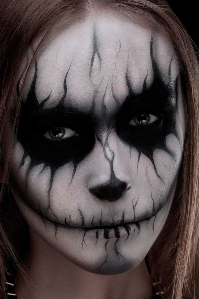 Black and White Skeleton Makeup Ideas