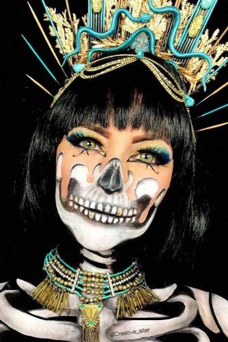 Egyptian Skeleton MAkeup Idea #egyptianprincess