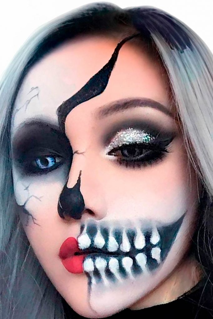 Black and White Skeleton Makeup Ideas