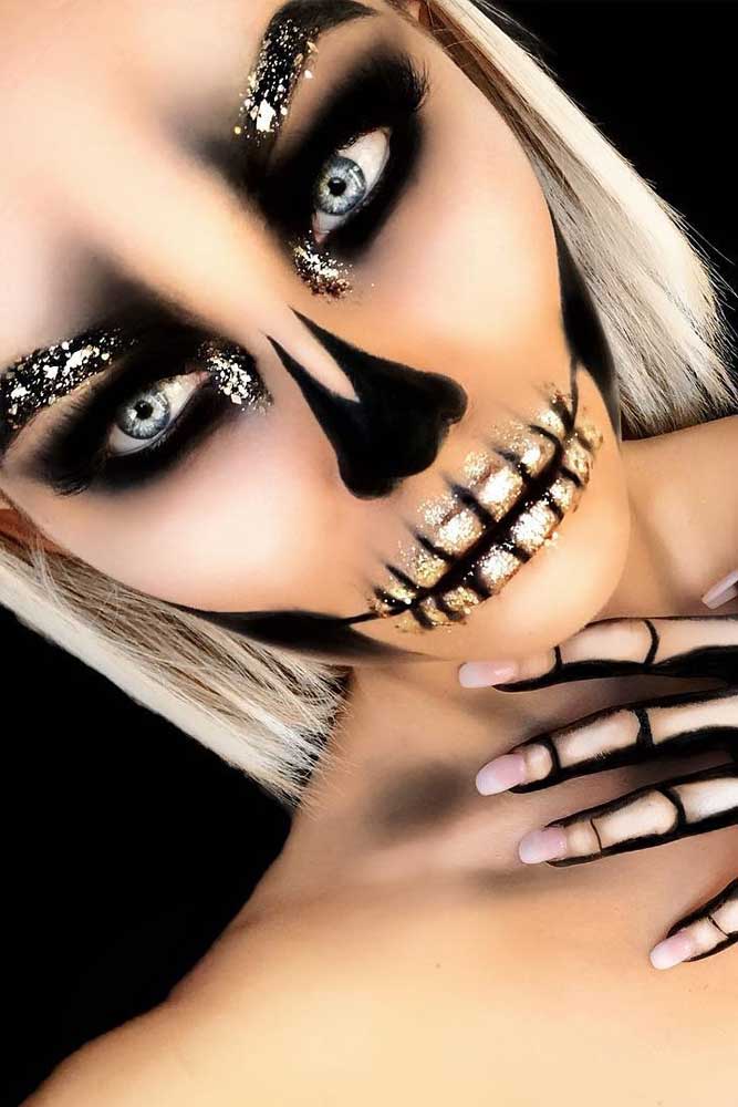 Newest Skeleton Makeup Ideas pictiure 5