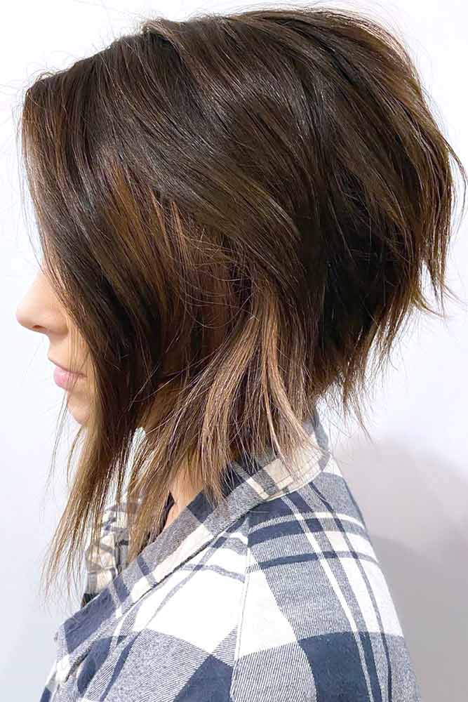 Layered Angled Bob Hairstyles