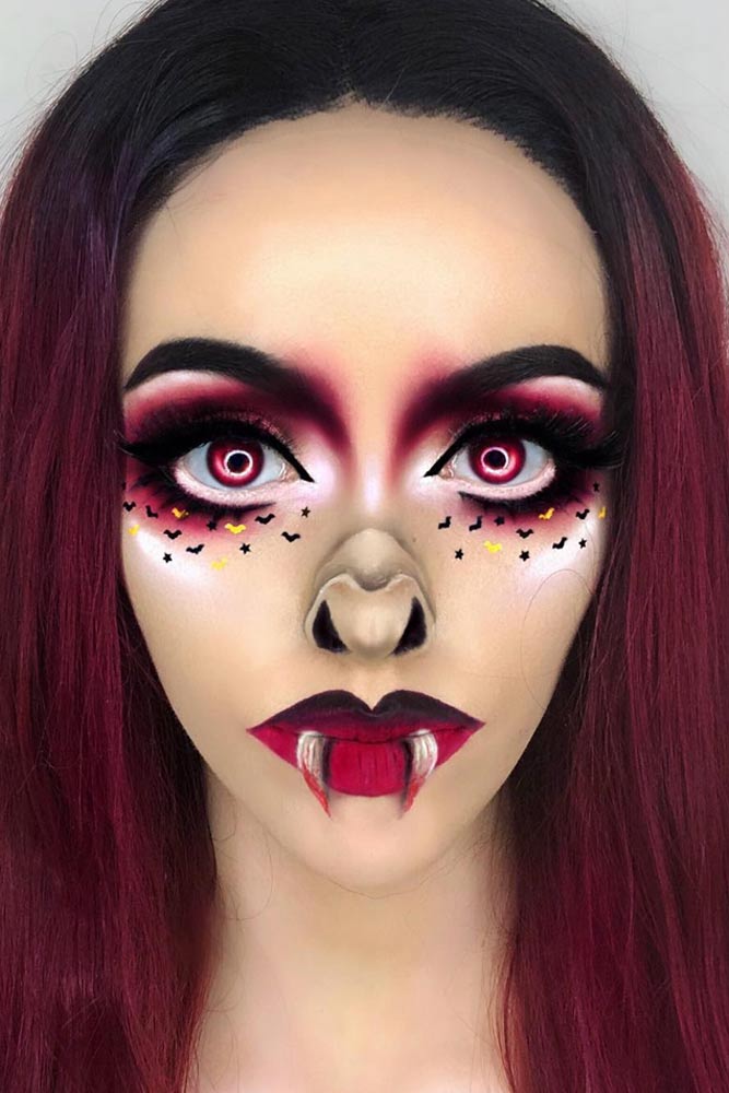 Vampire Face Art Idea #faceart 