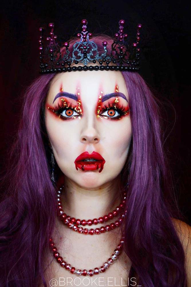 Vampire Queen Makeup Idea #vampirequeen