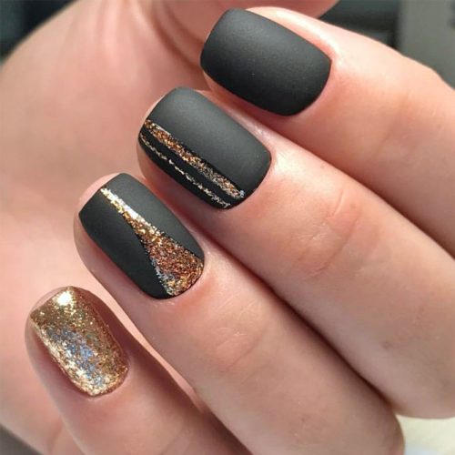 33 Black Glitter Nails Designs That Are More Glam Than Goth