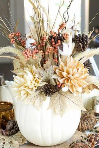 Flower Thanksgiving Centerpiece Design #flowers #centerpiece