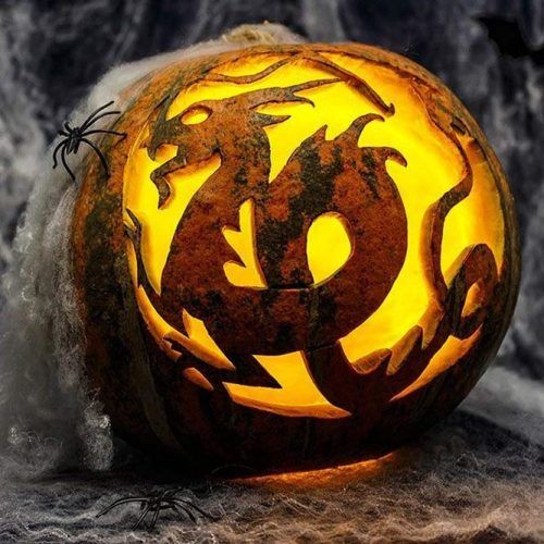 Dragon Pumpkin Carving Idea #dragonart