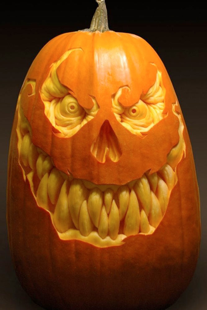 pumpkin carving patterns scary faces