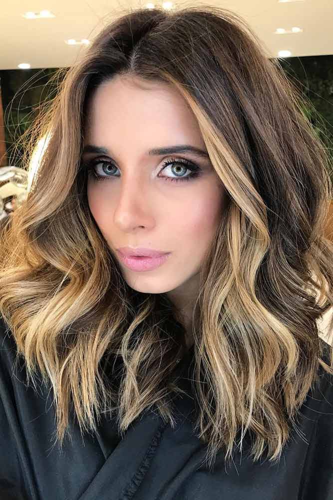 24 Stylish Ideas with Highlights for Dark Hair