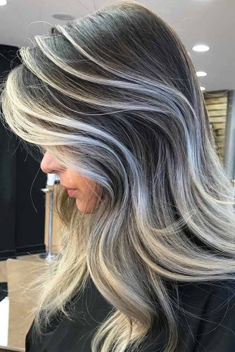 Grey Colored Hair Highlights Picture2