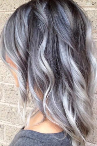 Grey Colored Hair Highlights Picture1
