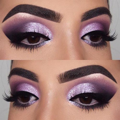 purple eye looks