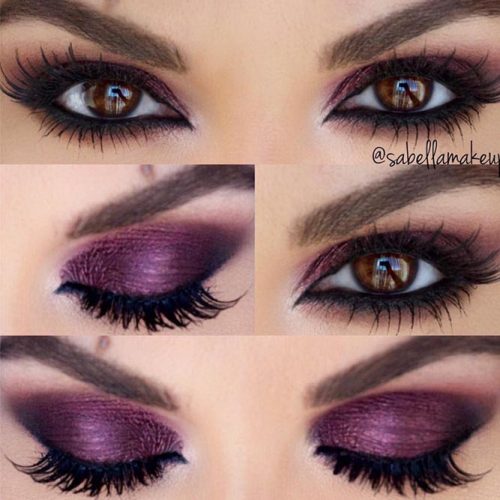 purple smokey eyes